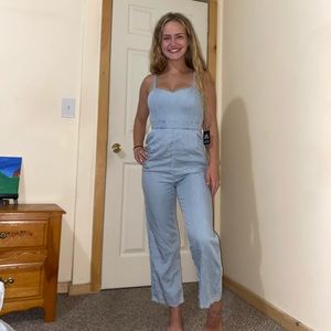 Blue jump suit